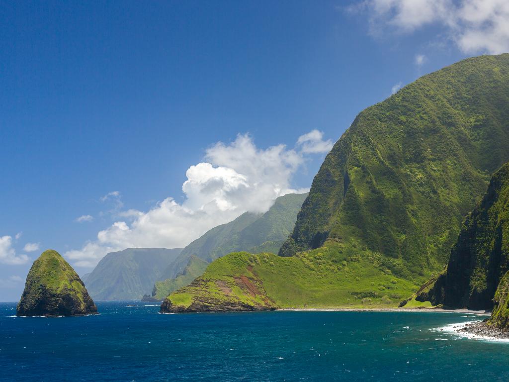 Molokai Hawaii cliffs